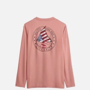 Men’s Salty Life salmon color Rash Guard